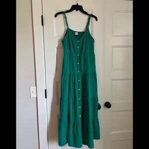 Green maxi dress